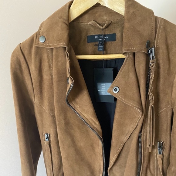 MUUBAA Warren Belted Biker Jacket NWT - Picture 4 of 4